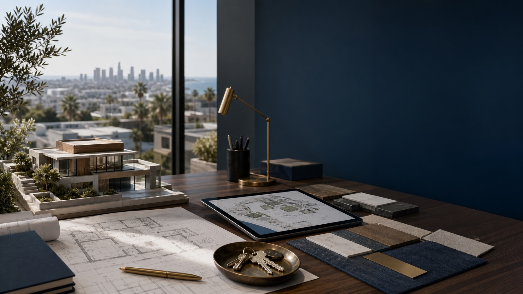 Architectural planning and real estate advisory workspace